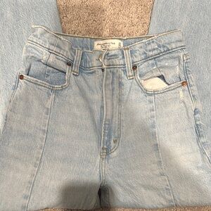 Abercrombie & Fitch Light Blue Split Bottom Jeans
